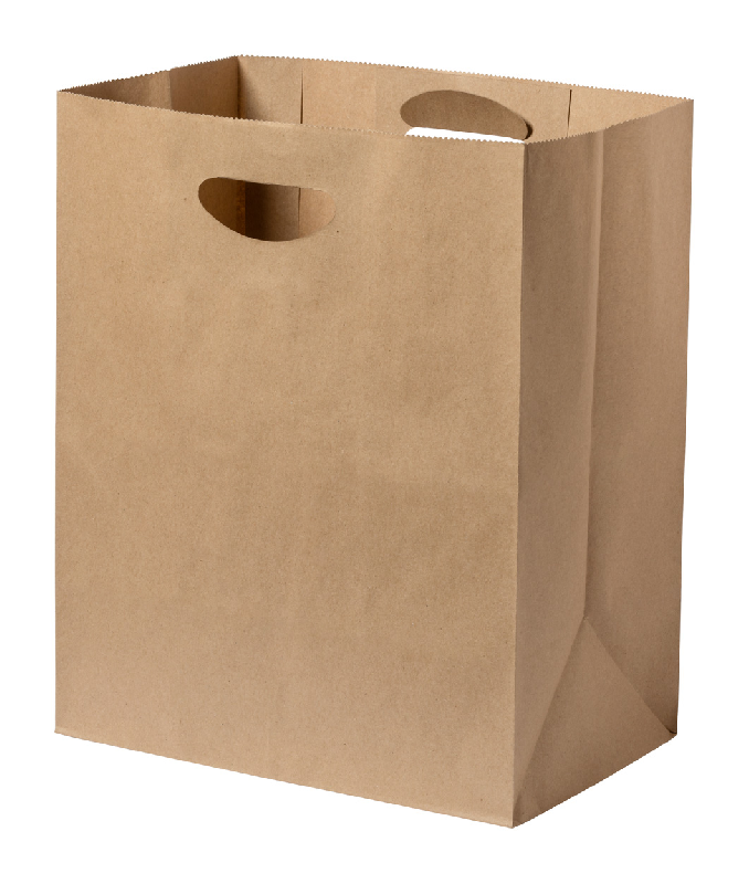 Sac publicitaire en papier recyclé avec poignées - 80 g/m² - Couleur naturelle_0