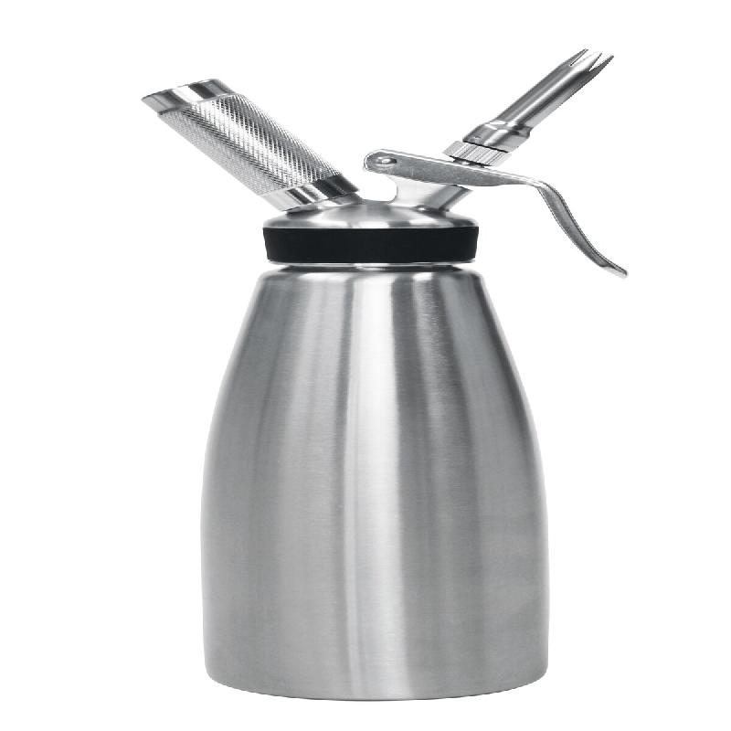 Schneider - Distributeur de crème 1,0 litre, entièrement en acier inoxydable avec 3 douilles différentes - argenté inox 196060_0