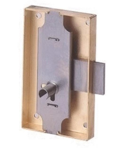SERRURE À COFFRE CAMBRÉ 80X60MM AXE 40MM LG 12 GAUCHE FINITION FER - DEVISMES - 12033-005-G