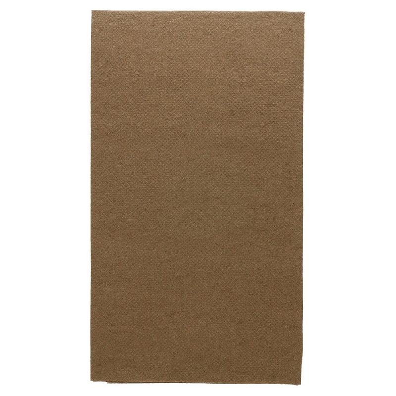 Serviette en ouate gaufré 2 plis chocolat 1/6 33x40cm - par 2000_0