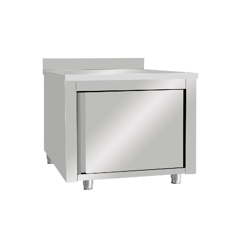 Skyrainbow Armoire de travail en acier inoxydable, avec rebord, 60 x 70 - inox THASR67A_0