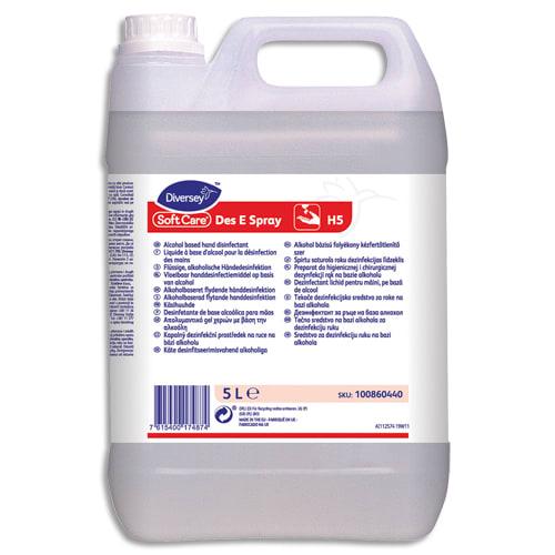 Soft Care - Solution hydroalcoolique pour les mains - Bidon 5L - Sans parfum ni colorant_0