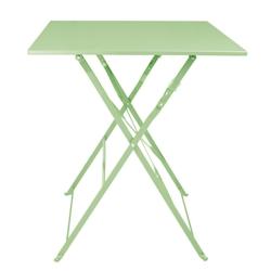 Table de terrasse carrée pliante en acier Bolero vert clair 600 mm - GAFT271_0