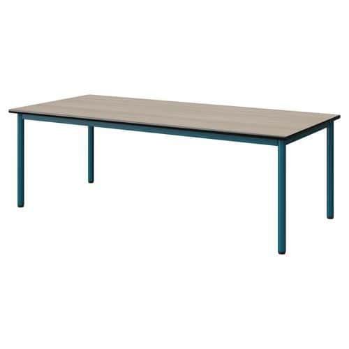 TABLE MALIBU 180X80 T3 4P STRA ANTIB ACACIA/NOIR BLEU 5025