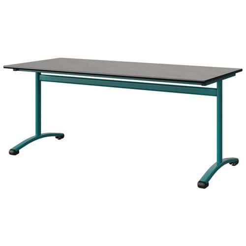 TABLE MALIBU 180X80 T6 DL STRA BÉTON F186/NOIR BLEU 5018