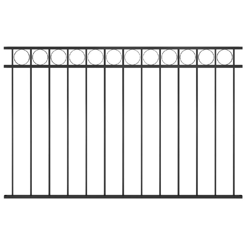 Vidaxl panneau de clôture acier 1,7x1 m noir 146317_0
