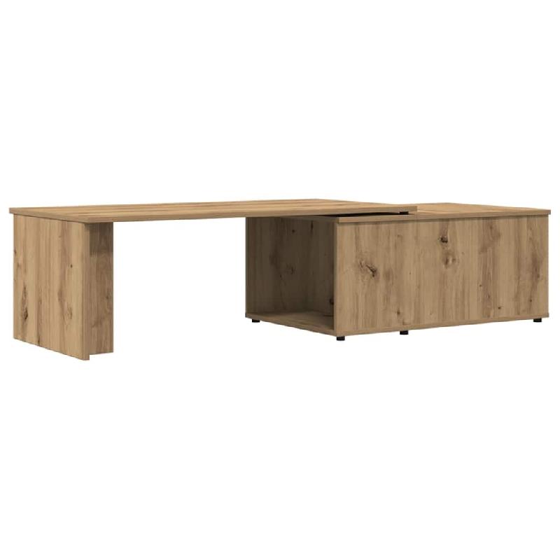 VidaXL Table basse chêne artisanal 150x50x35 cm bois d'ingénierie Modèle Boréal - 855981_0