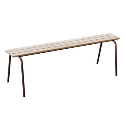 Banc scolaire sans dossier 160 cm pieds bruns_0