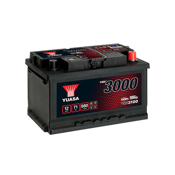 Batterie voiture Yuasa YBX3100 - 12V 71Ah 680A - Fiable et robuste pour véhicules conventionnels_0