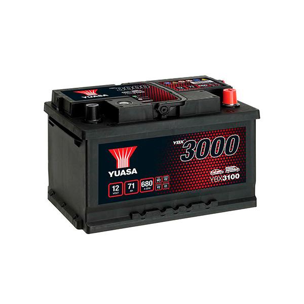 BATTERIE VOITURE YUASA YBX3100 12V 71AH 680A_0