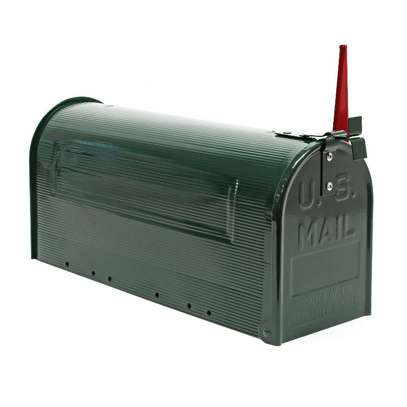 Boîte aux lettres style américain - design postal sur pied - US Mailbox verte - acier galvanisé 16_0000088_0