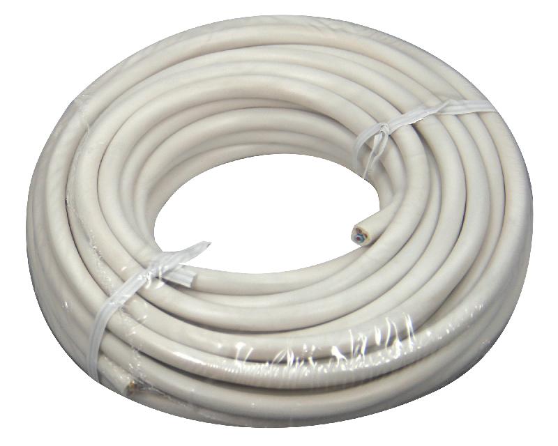 Câble domestique H05VV-F blanc 1,5mm² 10m - Electraline 60107075J - 552646_0