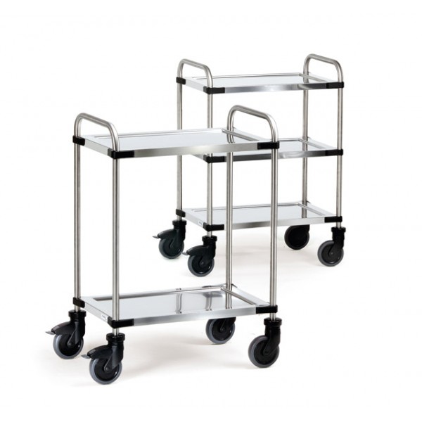 Chariot multifonction - ABS ou inox - Utilisation hôtellerie, restauration, médical, administratif, entreprise, maison de retraite_0