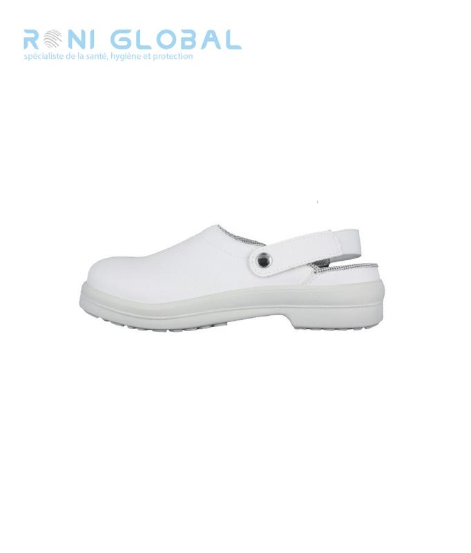 SABOT DE TRAVAIL À BRIDE EN MICROFIBRE BLANC SB ESD SRC- OKENITE CLOG COVERGUARD_0