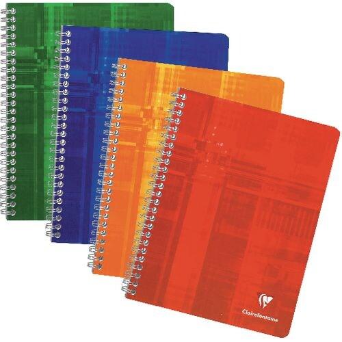 Clairefontaine Lot de 10 Cahier Metric 17x22, 100p./50 feuilles 90 g/m² reliure intégrale, ligné 8mm + marge - multicolore 8723C_0