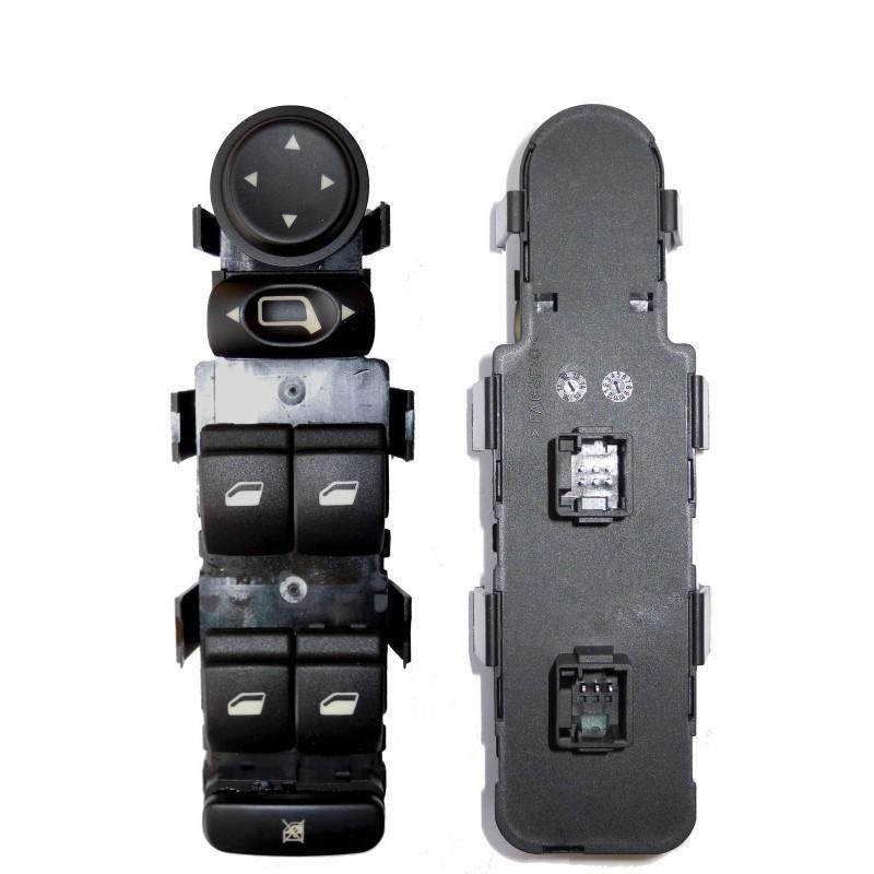 Bouton Lève-vitre Avant Gauche Citroën C4 Picasso (2006-2013) Avec Réglage Rétroviseurs Rabattables - Remplacement Direct 6554YH / 96639383ZD