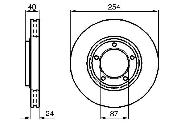 Disque de frein Bosch 0986478663 - ventilé intérieur - avant - boîte de 2 disques_0
