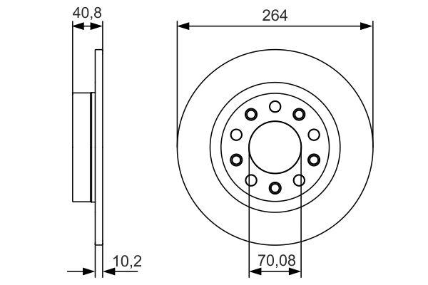 Disque de frein Bosch 0986479C41 - Boîte de 2 disques arrière, type plein_0