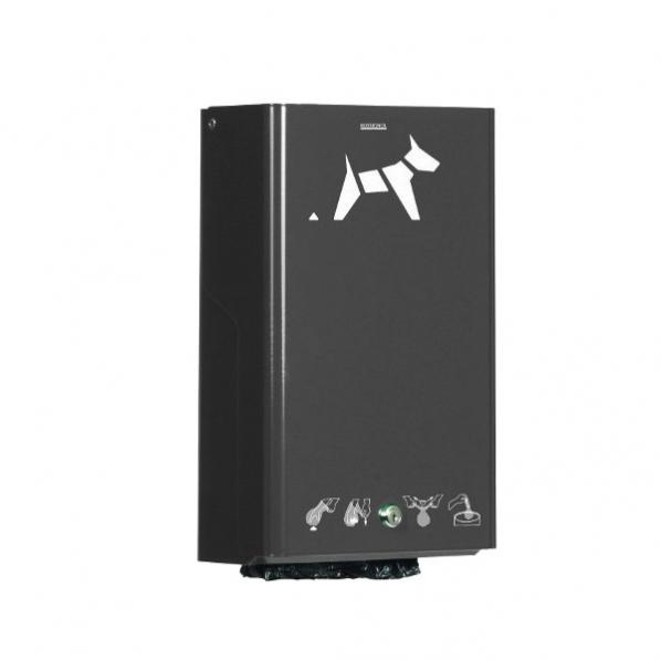 Distributeur hygiène canine - sacs liasses 200 unités - Gris anthracite - robuste et résistant_0