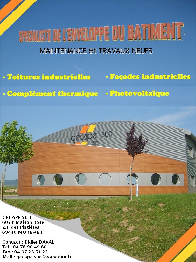 Bardage mural et toiture - Enveloppe du bâtiment - GECAPE SUD_0