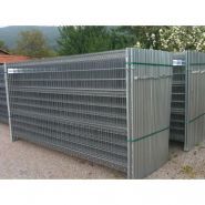 Grille de chantier - Combes - Clôture mobile galvanisée 3,50m x 1,90m - Paquet de 55 panneaux_0