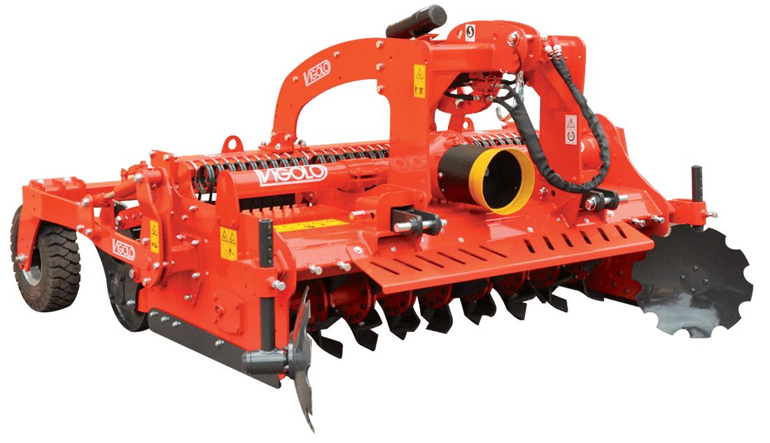 GV 165 à 305 - Fraises et herses rotatives Vigolo - Largeur 1650 à 3050 mm avec transmission par engrenages et 6 lames par flasque_0