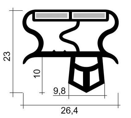 Joint pvc magnetique pour meubles frigos jpc-131_0