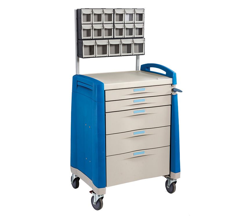 Chariot médical MK-P07 - Medik - ABS - 5 tiroirs avec serrure - Dimensions : 900x540x580mm_0