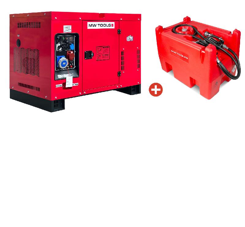 Pack complet générateur diesel 15kw + cuve externe de 220 litres. MW-Tools DG150EPPACK1_0