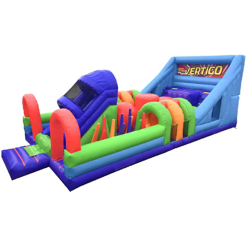 Parcours d'obstacle gonflable Vertigo - Réf. OB13-RB - 12m x 5m x 3,8m - Sécurité et amusement pour enfants_0