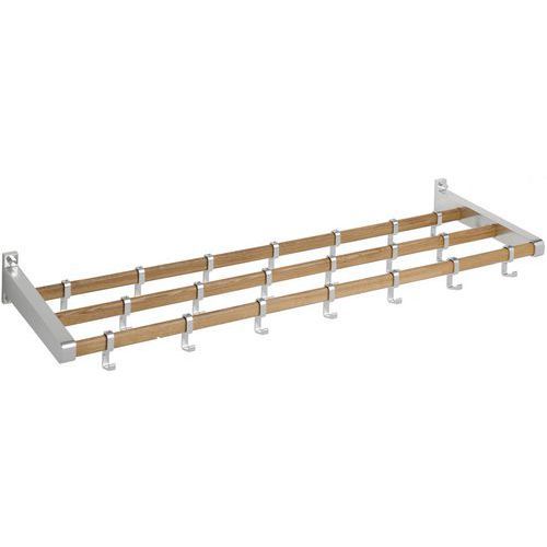 PORTANT MURAL GARDELUX 1 TYPE 7 26 PATÈRES BOIS - GARDELUX BY HERMETA