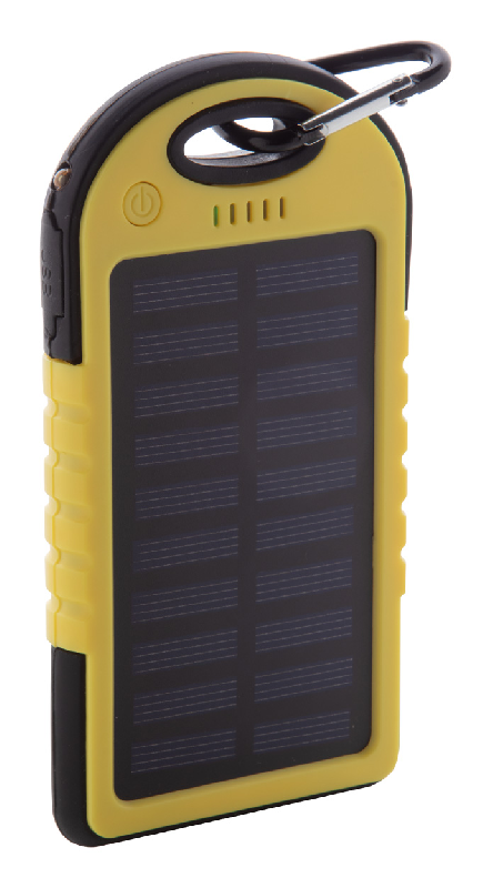 Power bank USB - plastique silicone - 4000 mAh - chargeur solaire et lampe LED_0