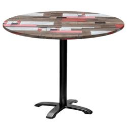 Restootab - Table ronde Ø110cm - modèle Bazila bois redden wood - marron fonte 3760371512348_0