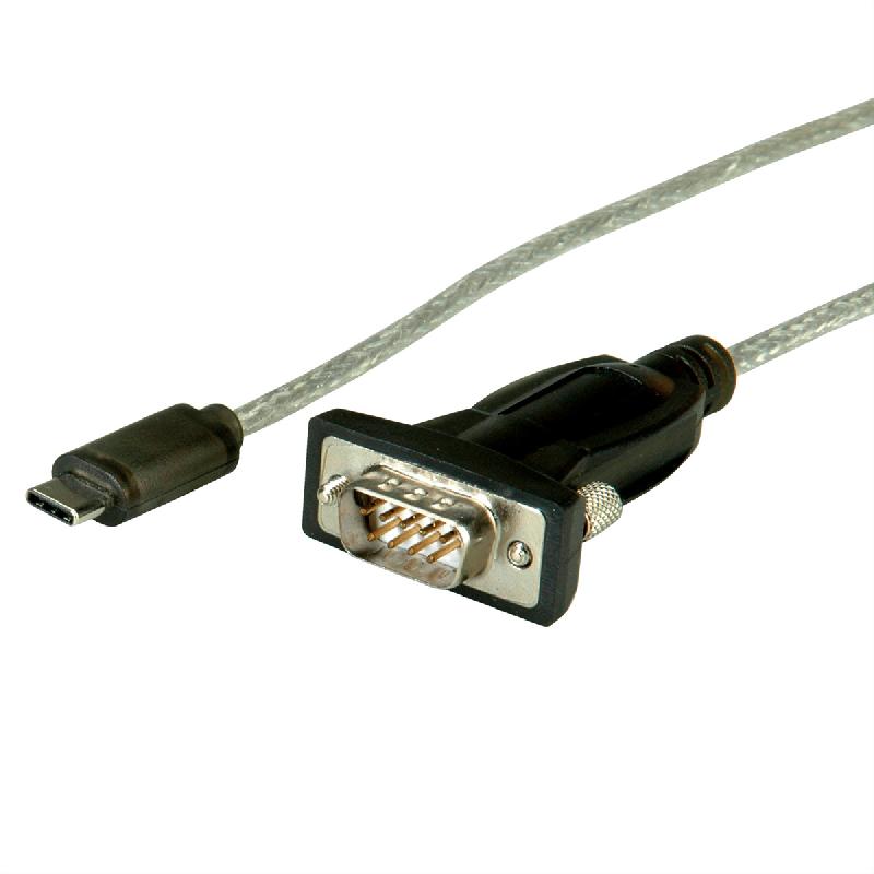 ROLINE Convertisseur USB / série, type C - RS232, noir, 1,8 m_0