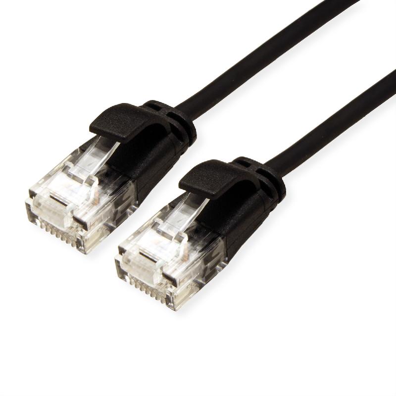 ROLINE Cordon Data Center UTP Cat.6A (Classe EA), LSOH, slim, noir, 0,3 m_0