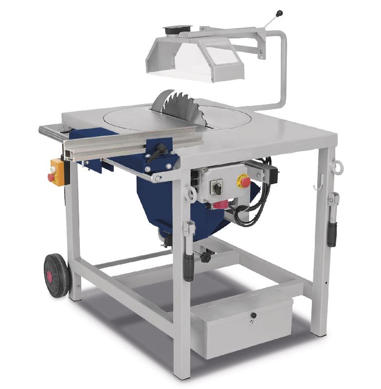 Scie circulaire de table de charpentier mobile hauteur de coupe 120 mm 2,8 kW 400V avec lame de scie circulaire dia. 400 Holzkraft TKS-Z400_0
