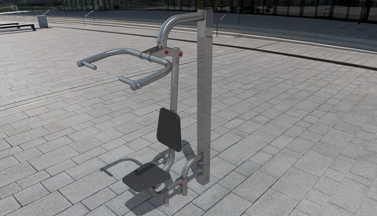 Station pull en acier inoxydable - Référence SPULL - Équipement de fitness extérieur robuste et durable_0