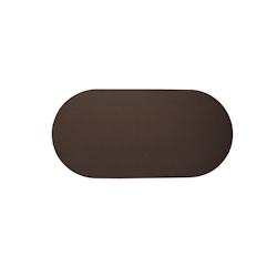 Stil Casa, set de 12 chemins de table unicolores, cousus en polyuréthane laminé, 78xh. 38 cm, finition dollar, couleur marron. - RUN7838-BWD_0