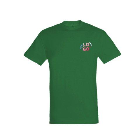 T-SHIRT MIXTE MANCHES COURTES PUBLICITAIRE SOL'S - 150 G/M² VERT - MARQUAGE MULTICOLORE