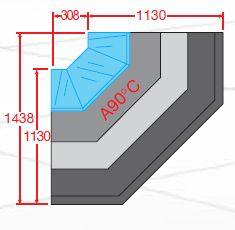 VITRINE RÉFRIGÉRÉE SANDWICHERIE/BOUCHERIE/TRAITEUR ANGLE FERMÉ 90° (UV3000A90SG)_0