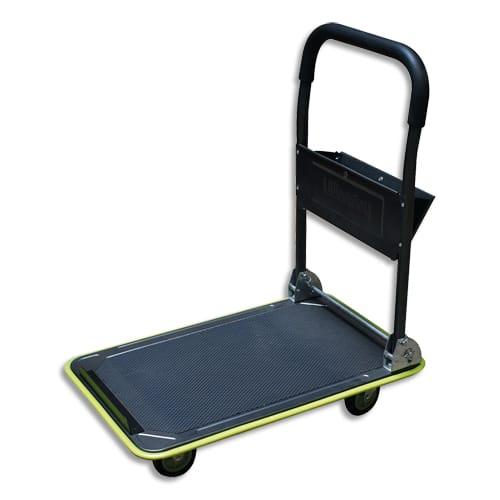 Wonday - Chariot pliable gris/noir 150 kg avec porte-outils - Dimensions déplié : 73x83x47 cm_0