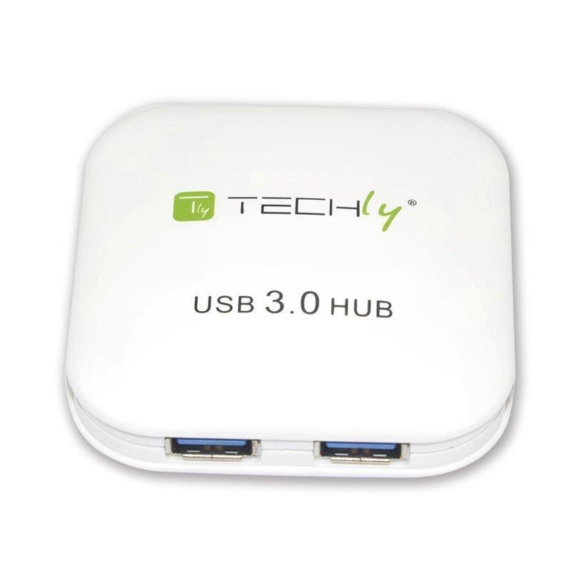 Hub informatique TECHLY IUSB3-HUB4-WH - 4 ports USB 3.0 - 5000 Mbit/s - Blanc - Certification CE, FCC, RoHS_0