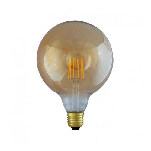 Ampoule led fil cob globe g125  e27 8w 2700°k eclairage or  dimmable_0