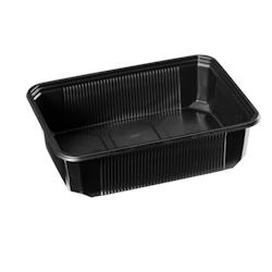 Barquette Noire Polypro 500cc + couvercle par 300 pièces JORIDEAL - noir plastique polypropylène 5414304171499_0