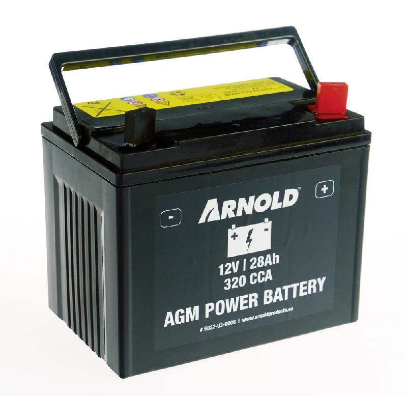 Batterie az108/agm u1r-320 SLA - terminal droite pour tracteur tondeuse_0