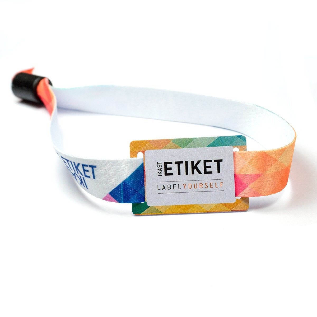 Bracelet RFID - Ikast Etiket - imprimés numériquement avec élément coulissant en plastique, design détaillé et personnalisable_0