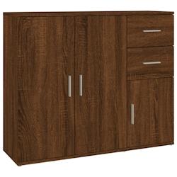 HELLOSHOP26 - Buffet bahut commode armoire meuble de rangement organisateur cuisine salle de séjour salon 91 x 29,5 x 75 cm bois d'ingénierie marron_0