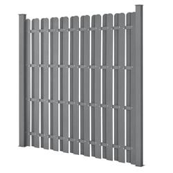 Helloshop26 - Kit de 3 clôtures barrière brise vue brise vent bois composite (WPC) gris 185 x 562 cm 03_0006606 - 3001825147762_0