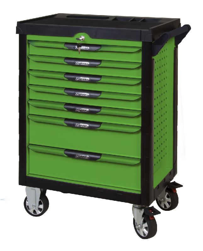 KSTOOLS - SERVANTE PEARL LINE VERTE, 7 TIROIRS - 817.0007_0