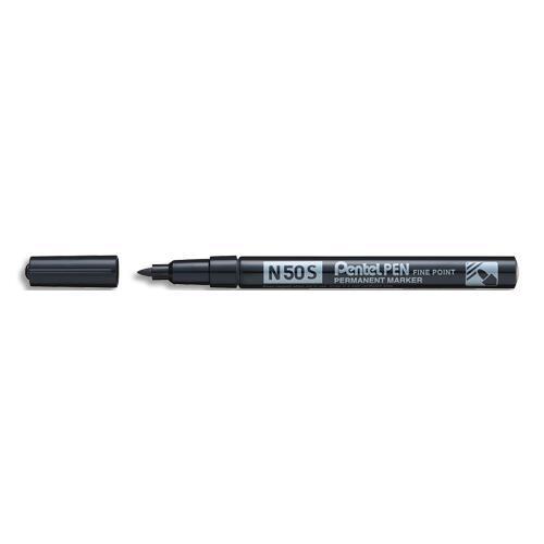 MARQUEUR PERMANENT PENTEL N50 - POINTE FINE - ENCRE RESISTANTE AUX CONDITIONS -30°C +60°C - COLORIS NOIR